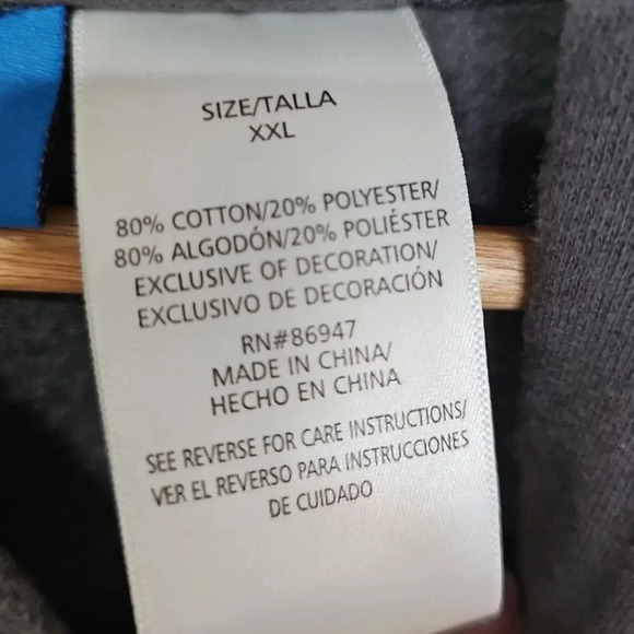 DC Comics Batman Dark Knight Hoodie Gray Size XXL - Picture 6 of 7